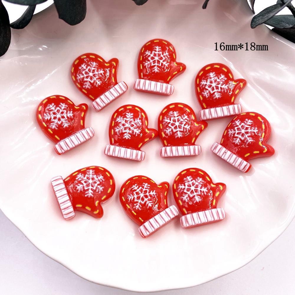 Красочные рождественские комбинированные фигурки из смолы с плоской спинкой, мультяшные фигурки, узор, сделай сам, скрапбук, художественный материал, орнамент