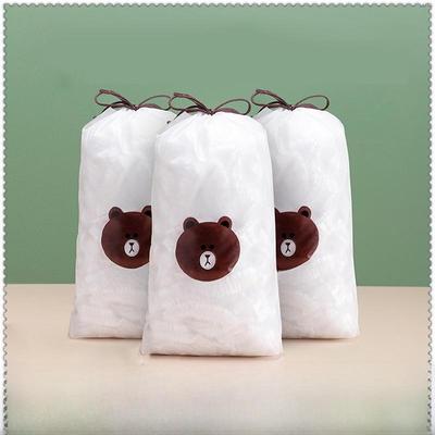 Набор пластиковых оберток без запаха «Милый медведь» — крышки для мисок и шапочки для душа из пищевого полиэтилена