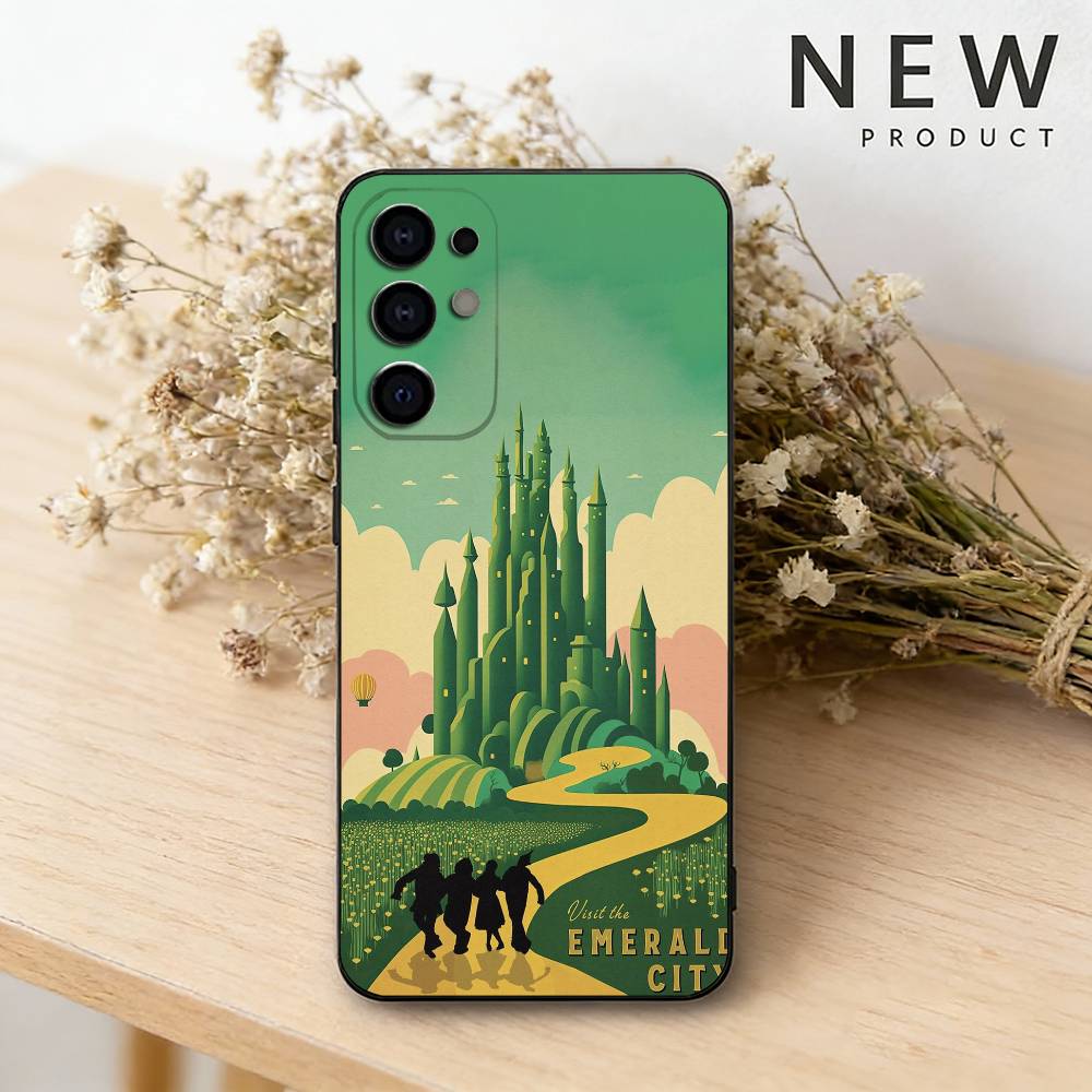 Чехол для телефона-волшебника из страны Оз Для Samsung S26,25,24,23,22,21,20,30,Ultra,Plus,Fe,Lite Черный корпус