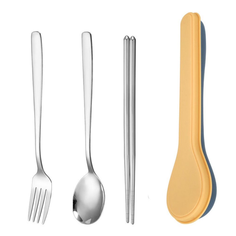 3/2pcs 410 Stainless Steel Tableware Suit with Case Flatware Portable Cutlery Set  Home