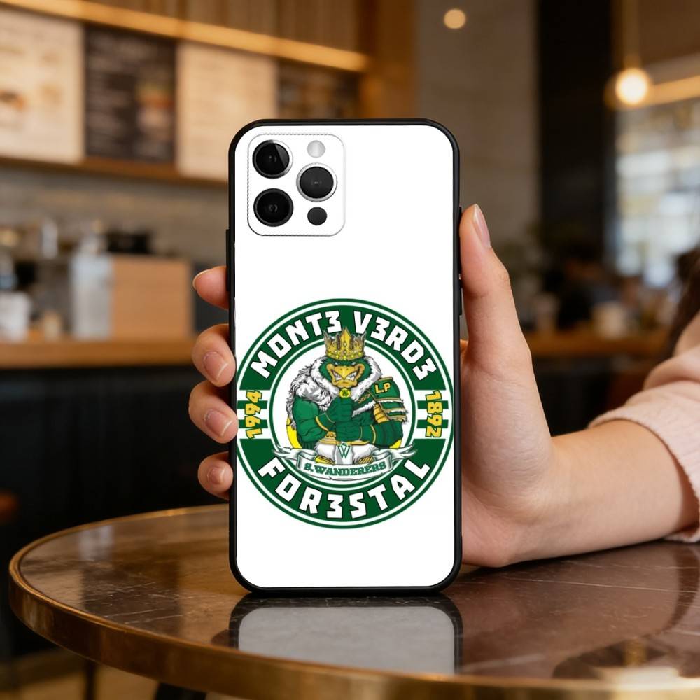 S-Santiago W-Wanderers 1892 Мягкий Силиконовый Черный Чехол, Чехол для Телефона Для iPhone 17,16,15,14,13,12,11 Plus,Pro Max,XS