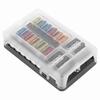 12 Circuits Fuse Box Block Holder LED Indicator Light MNI Motor for Car Yacht Marine Boat