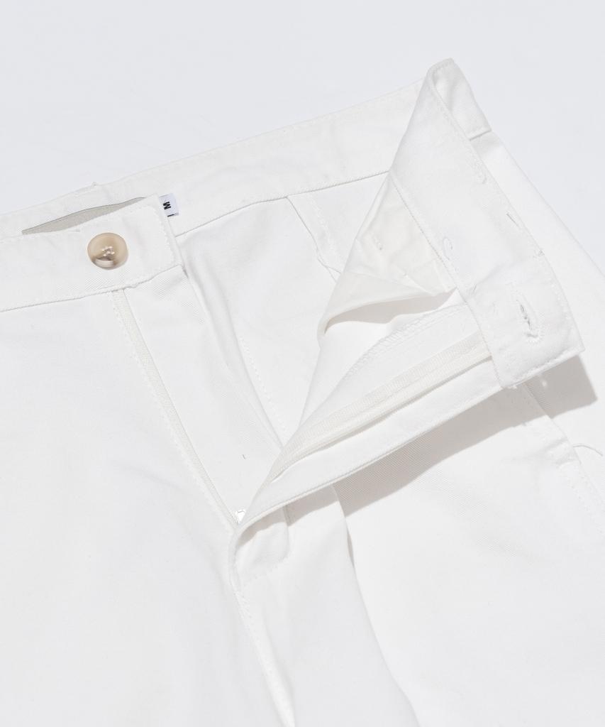 CARGOBROS FOR WOMAN Curved Stitch Bio Cotton Pants (Ivory)