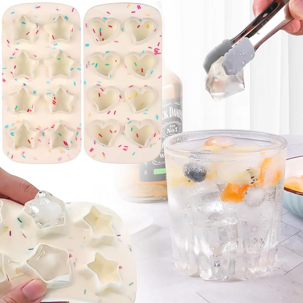 Star/Heart Shape Ice Cube Mold Silicone Ice Ball Tray Drink Accessory Ice Cube Maker Party