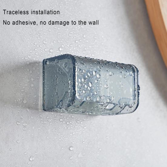 2 шт., настенный держатель для электрических зубных щеток, 2 слота, дизайн, автоматическая крышка, компактный органайзер для хранения зубных щеток