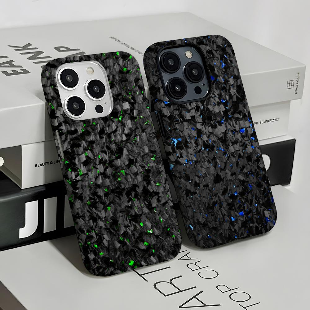 Чехол для телефона с рисунком под карбон, жесткий ПК, для IPhone 16Promax 16 15 14 13 12 11 Pro Max Plus, глянцевая HD крышка