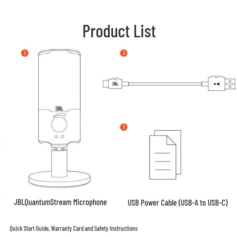 JBL Quantum Stream USB Condenser Microphone CN plug (adapter included) (CN version)