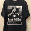 Графическая футболка Lana Del Rey Новая Унисекс Футболка Унисекс С круглым вырезом 100% Хлопок Короткий рукав Y2k Свободный Популярный Винтажный Футболка Подарки для фанатов