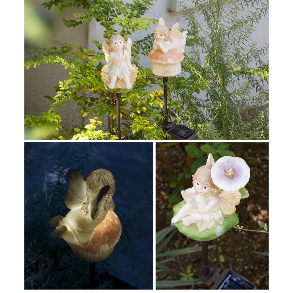Solar Garden Relaxing with Mushrooms Light, Outdoor, Waterproof, Recessed, Stick-Type, Stylish, Cute, Fairy,