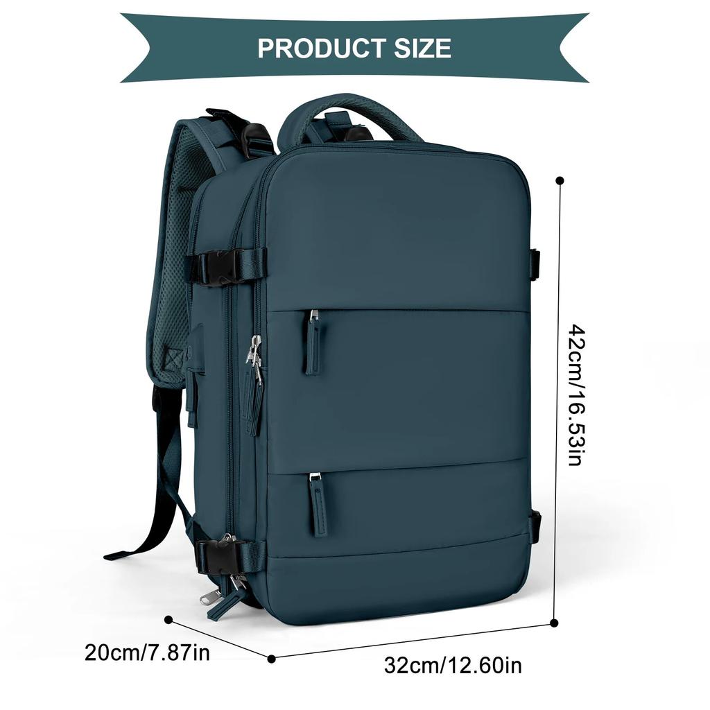 Рюкзак для путешествий большой емкости, рюкзак для ноутбука для ручной клади для женщин, водонепроницаемая сумка для деловых полетов, мужской рюкзак