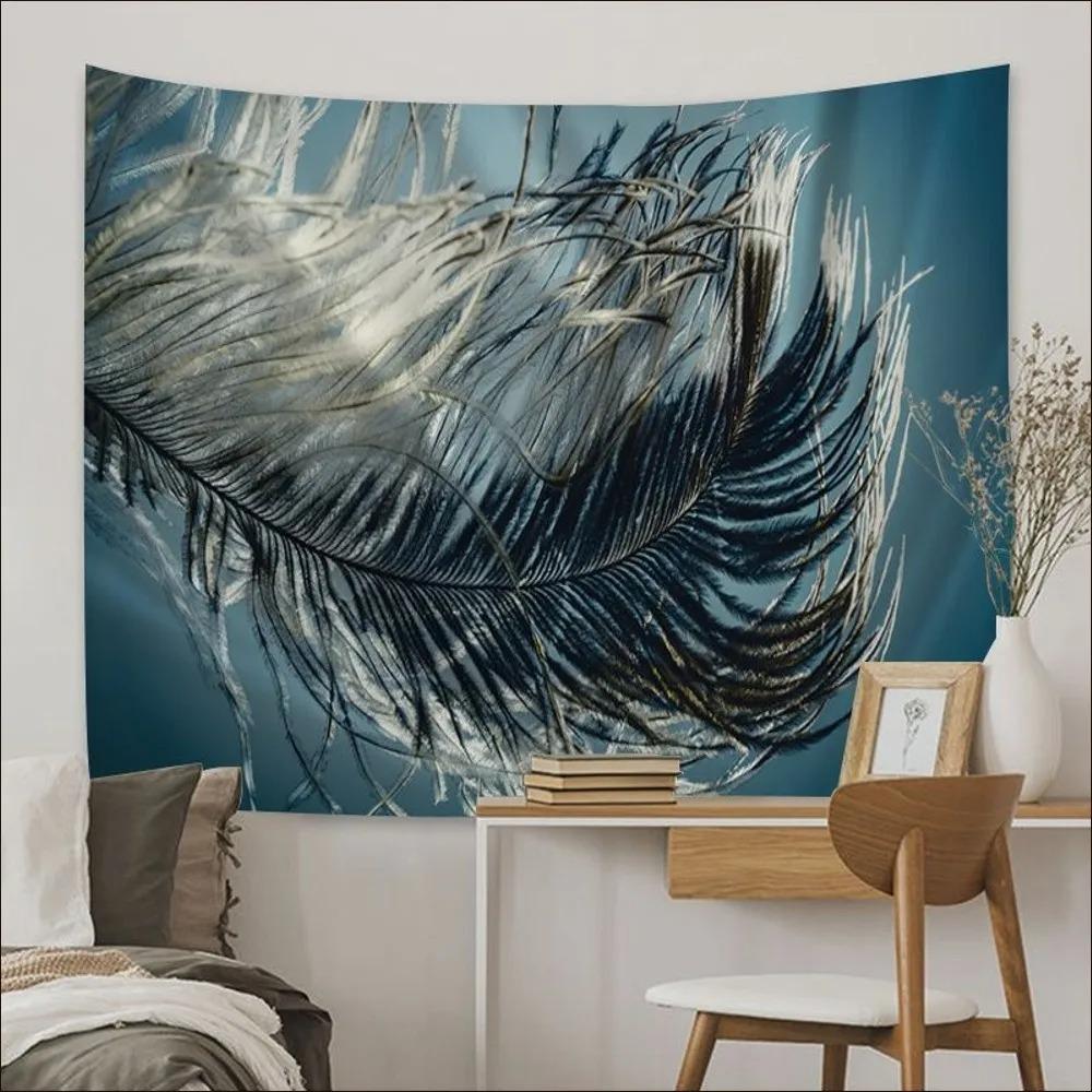 Colorful Feather Creative Background Cloth Home Wall Decoration Tapestry Office Living Room Tapestry
