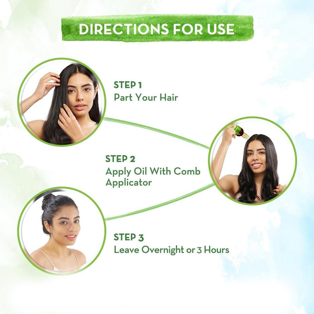 WILDERA Органическое 100% чистое аюрведическое лечебное масло для волос Bhringraj | Восстановление роста волос и контроль выпадения волос - 50 мл