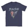 Men's Band Rush T Shirt Pure Cotton Tops Humorous Short Sleeve O Neck Tees Original T-Shirt