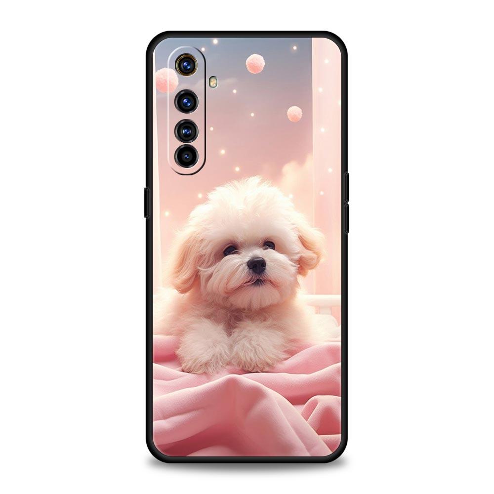 Cute Little Dog Case For Realme C67 C63 C55 C53 C35 C25 C21 GT 2 3 5 6 10 11 12 13 Pro Plus 5G Soft TPU Phone Cover Fundas Capas