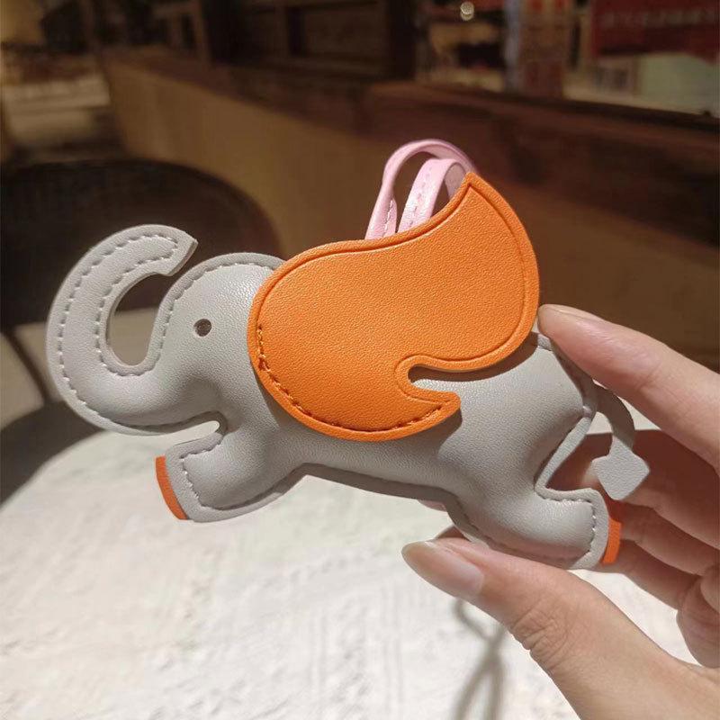 Новая подвеска ручной работы из кожи Dumbo Bag, креативный брелок в виде животного, милый кулон в виде слона