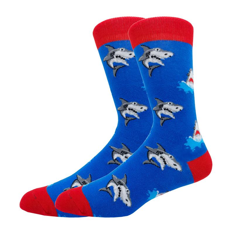 Мужская мода осень-зима носки для скейтборда Happy Creative пингвин дельфин акула коала носки новинка команда смешные мужские носки