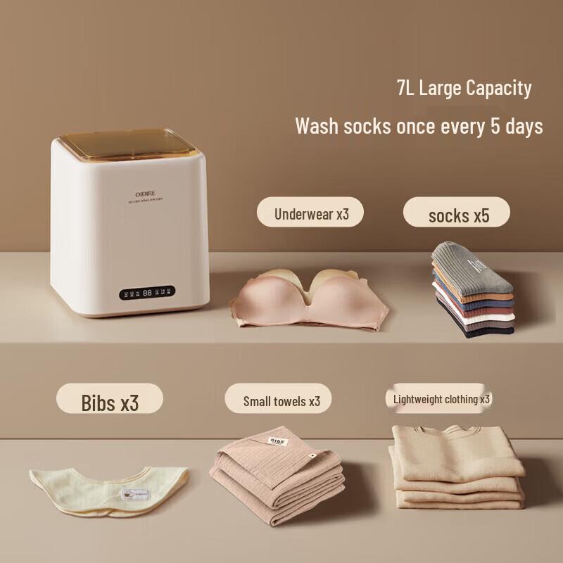OIDIRE Mini Automatic Washer Dryer with Sterilization & Boil Wash CN plug (adapter included)