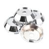4x For Wheel Center Cap Universal Rim Chrome Hub Cap 68mm No Logo Silver Base