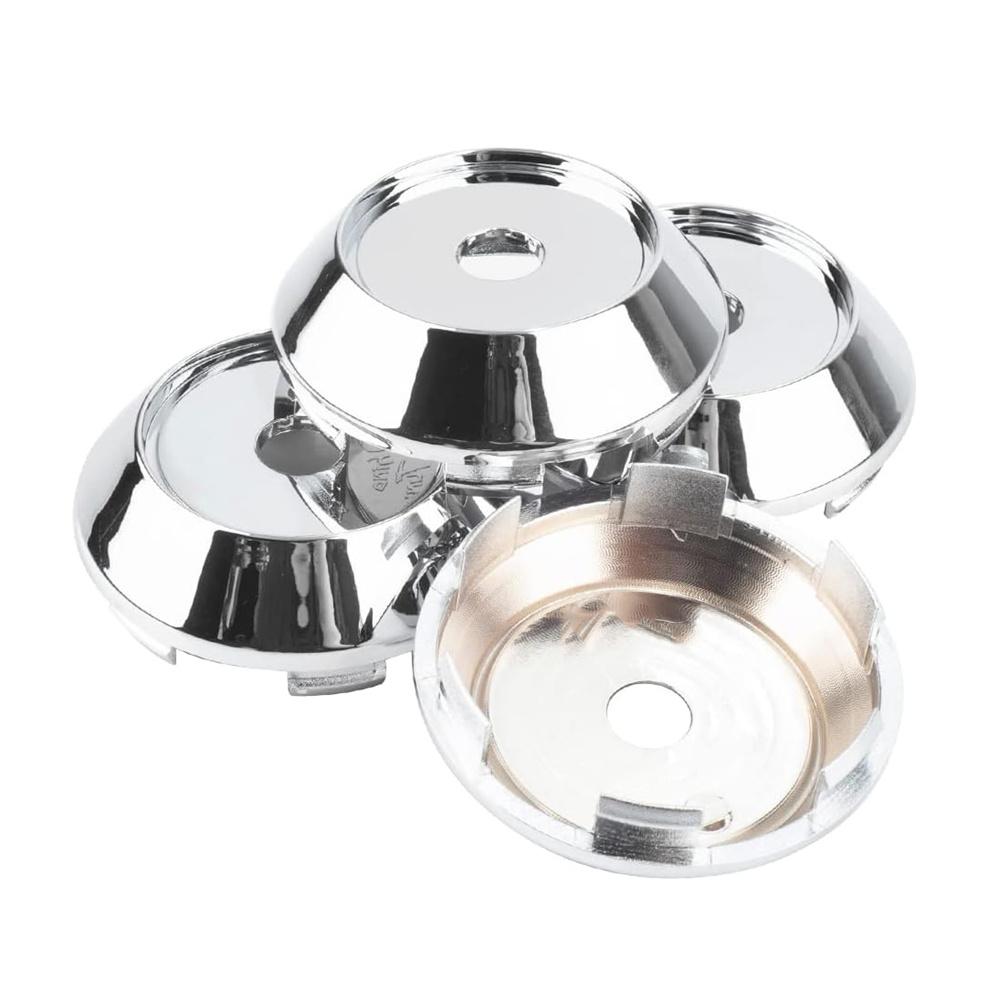 4x For Wheel Center Cap Universal Rim Chrome Hub Cap 68mm No Logo Silver Base