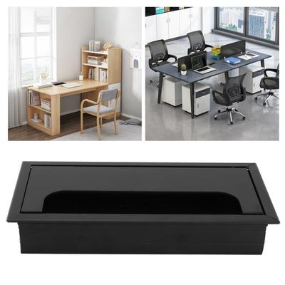 Rectangular Wire Hole Cover Black Color Desk Cord Hole Cover New Cable Hole Cover Office Table
