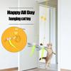 Interactive Elastic Funny Stick Kitten Toy Feather Bell Hanging Swing Cat Toys Long Rope Kitten Teasing Accessories Door Hanging
