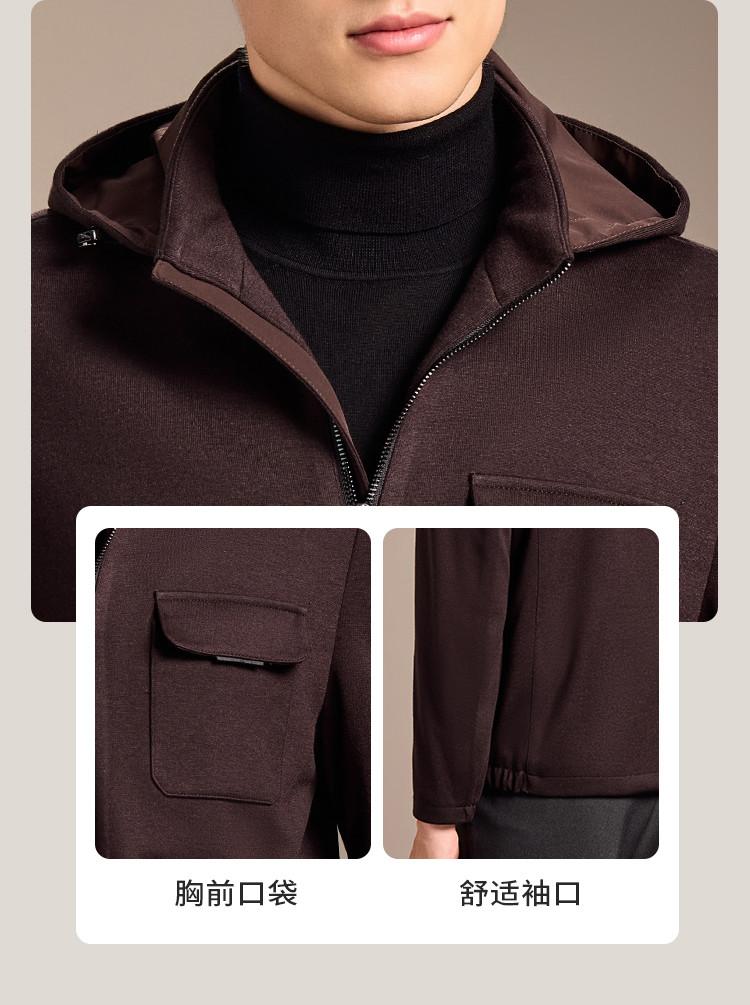 Fine Spun Wool Light Luxury Old Money Detachable Hooded Jacket