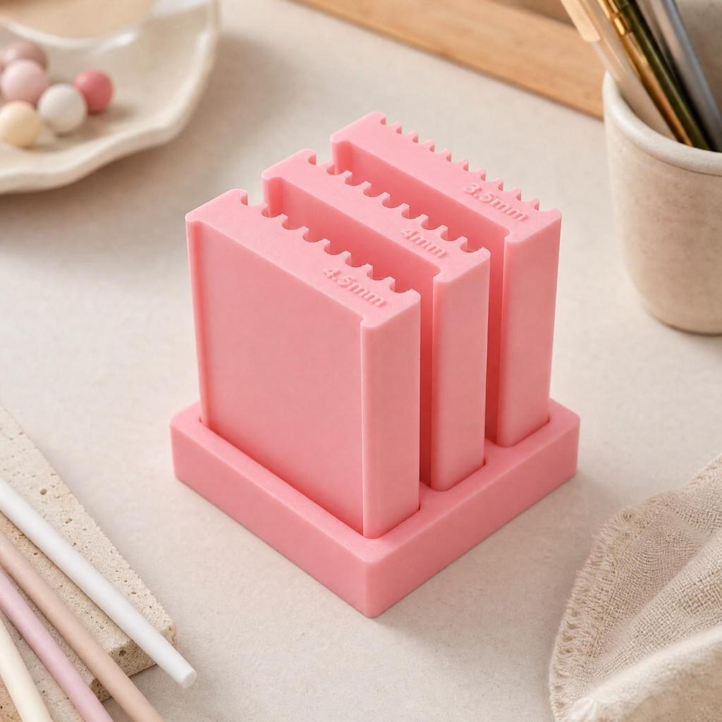 3 Pieces Double-Sided Clay Roller Uniform Bead with Storage Holder