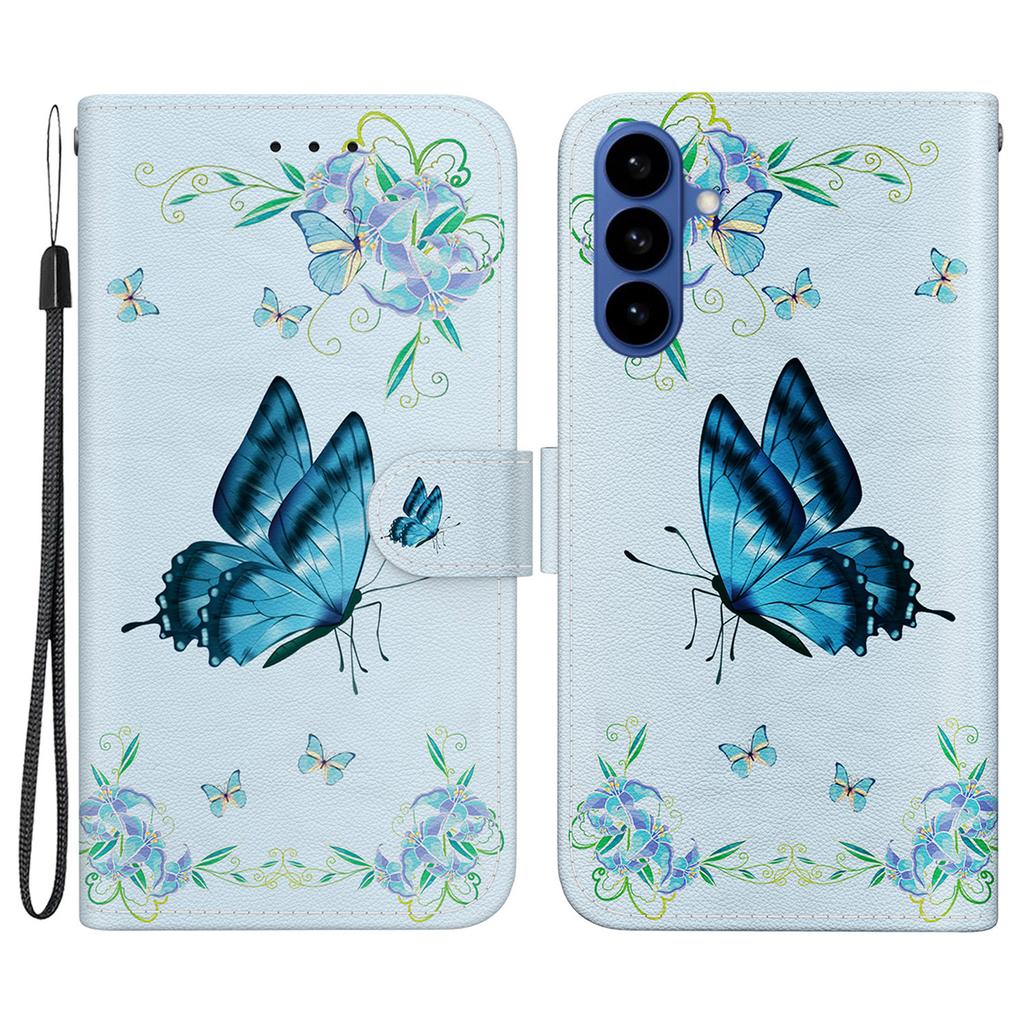 For Samsung Galaxy S26+ Wallet Phone Case Anti-Drop Pattern Printing Leather Flip Cover with Strap