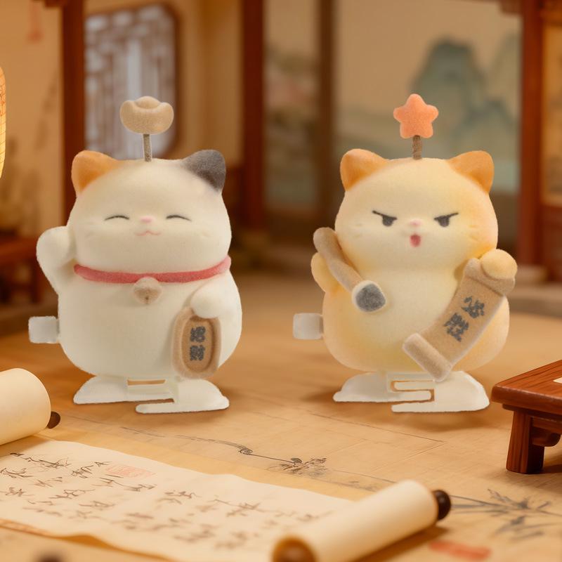 Cartoon Cute Furry Cat Lucky Blind Box Gift for Kids & Students - Resin Craft Ornament