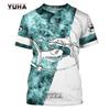 Камуфляж для рыбалки сома, мужская футболка с 3D принтом, крутая летняя повседневная футболка унисекс, подарок для рыбака