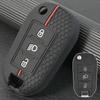Silicone Key Car Remote Cover Shell Case Key Chain Holder Protector For Peugeot 308 Citroen C3 C4 Cactus C6 Berlingo 2024 2023