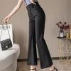 Harajuku OL Office Summer High Waist Summer Women's Wide Leg Capris Flare Pants for Women Baggy Suit Pants Woman Trousers