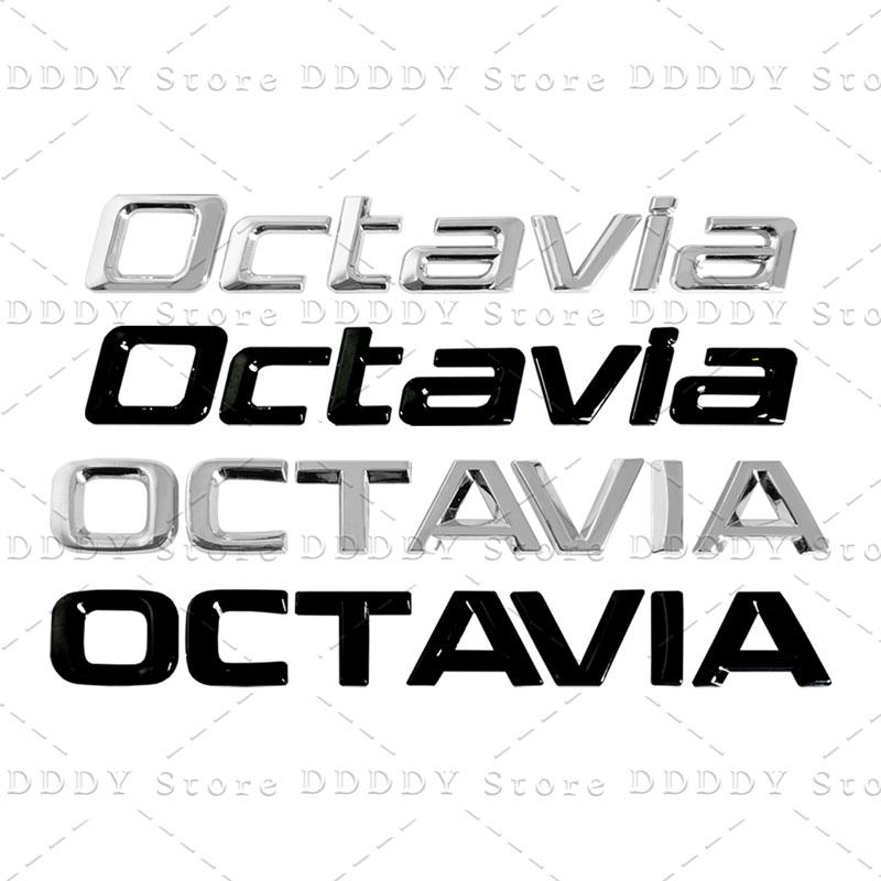 JBIW9 Car 3D Metal Decor Sticker For Skoda Octavia Fabia Rapid 4x4 Kodiaq Superb Letter Logo Rear Trunk Fender Accessories