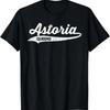 Astoria Queens Baseball Typographic Distressed NYC T-Shirt