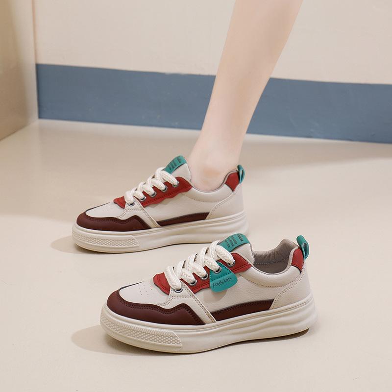 Весенние и осенние белые туфли корейской версии Ins для девушек-студенток, увеличивающие рост, спортивная обувь с толстой подошвой, повседневная обувь