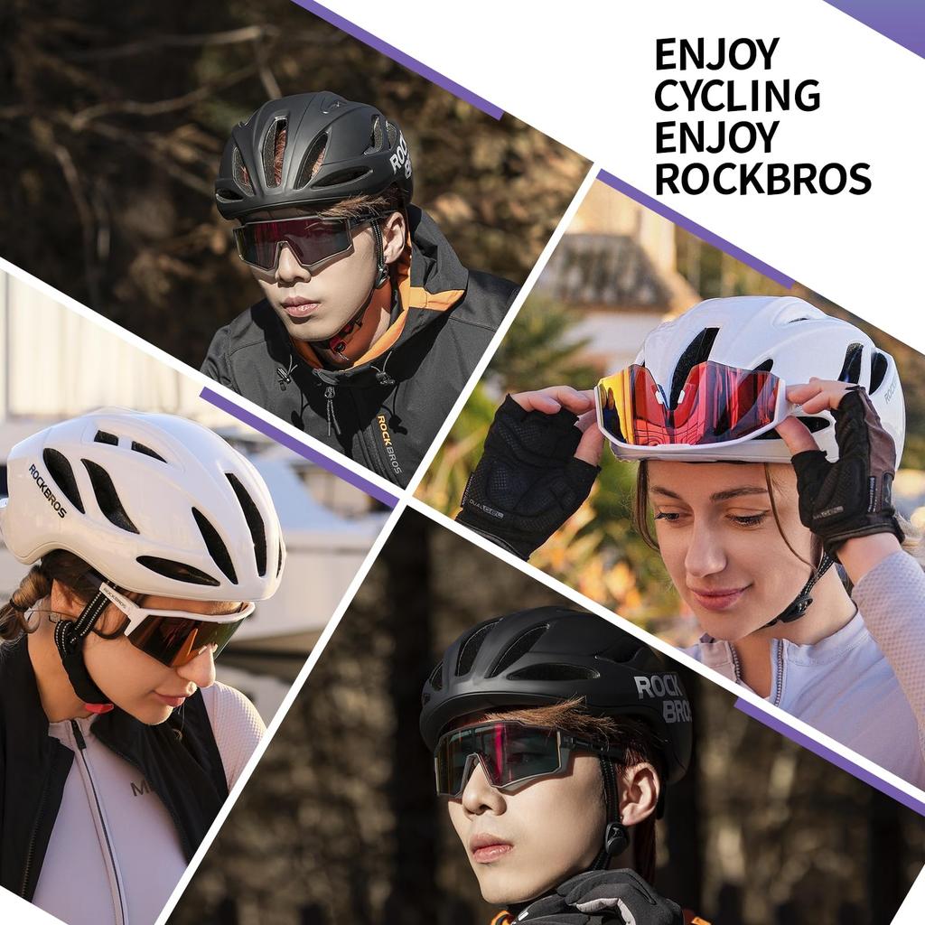 Rockbros Велосипедный шлем, шоссейный велосипедный шлем, легкий, ударопрочный, сертифицированный CE, дышащий, рекомендуемая окружность головы, приблизительная, велосипедный шлем