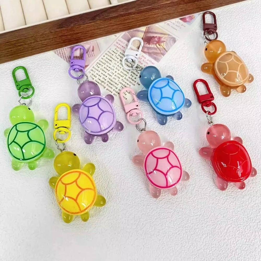 Resin Tortoise Key Chain Glow in The Dark Animal Keyring New Bag Pendant Women Bag Decor