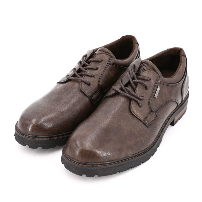 Men's Grained Leather-effect Lace-up Derbies ROMIKA