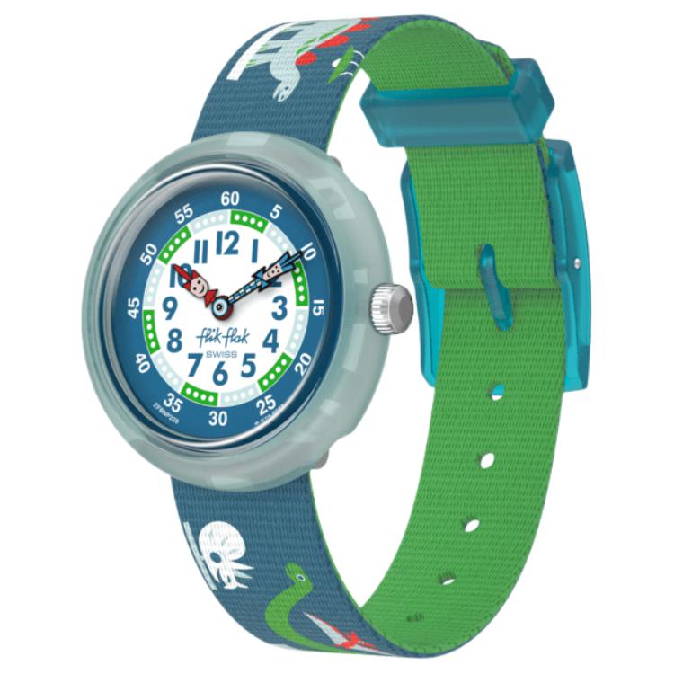 Swatch Flik Flak Серия Feifei кварцевый механизм 30 метров водонепроницаемые детские 31,85 мм синий циферблат корпус из биоисточника ремешок из переработанного ПЭТ ZFBNP229