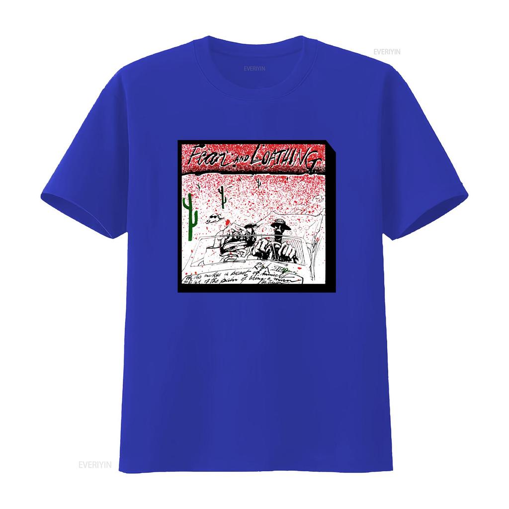 Retro 80s 90s Fear and Loathing Ralph Steadman Vintage Art T Shirt vintage Washed streetwear Top For Everyday Wear Comfortable