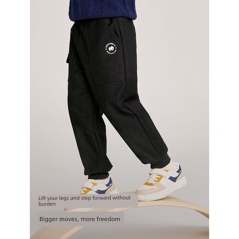 David Bella Boys' Fleece-Lined Pants Children's Jogger Pants Boys 2026 New Winter Casual Long Pants Children's Trousers