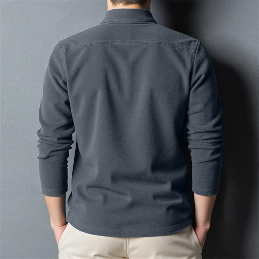 Men Standing Collar Hoodie Half-High Collar Sweater