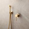 Golden Plated Stainless Steel Modern Design Water Saving Handheld Bidet Sprayer Set Women's Anal Accessories Bathroom Faucet