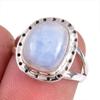 Natural Rainbow Moonstone Gemstone Handmade 925 Solid Silver Gift Ring S.6 Z9w62