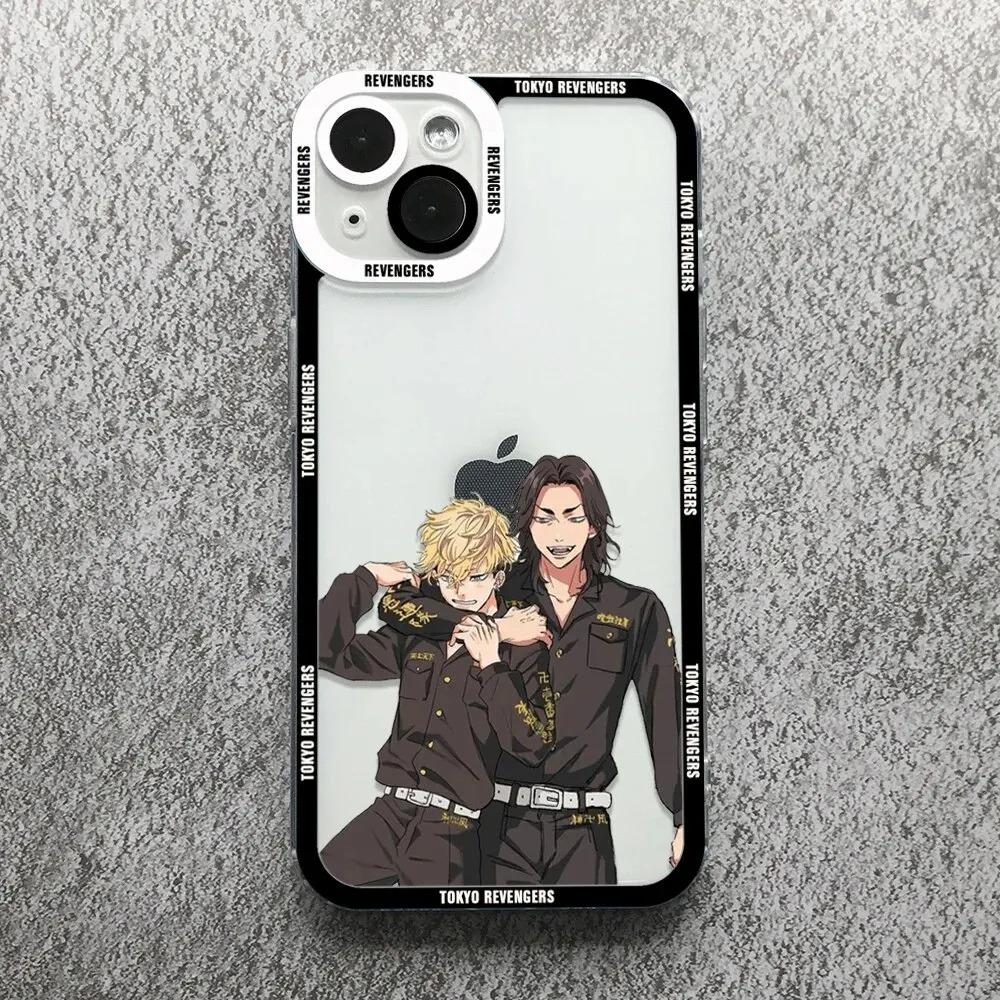Чехол для телефона с аниме Tokyo Revengers для iPhone 16 15 14 13 12 11 Pro Max XS X XR 7 8 SE Прозрачные чехлы Fundas