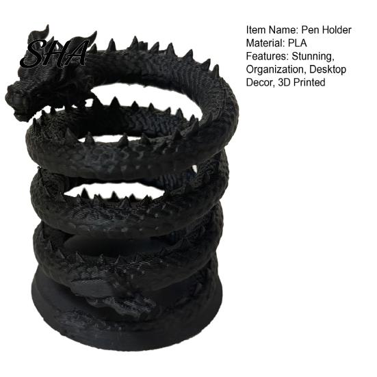 Pencil Holder for Classroom 3D Printed Dragon Pen Holder, Mystical Fantasy Handmade Office Decor Cup, Desktop Makeup Brush Home, Unique Desk Organizer