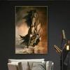 Nordic Running Horse Oil Painting On Canvas Art Mural Animal Poster Picture for European Classical Room Decoration