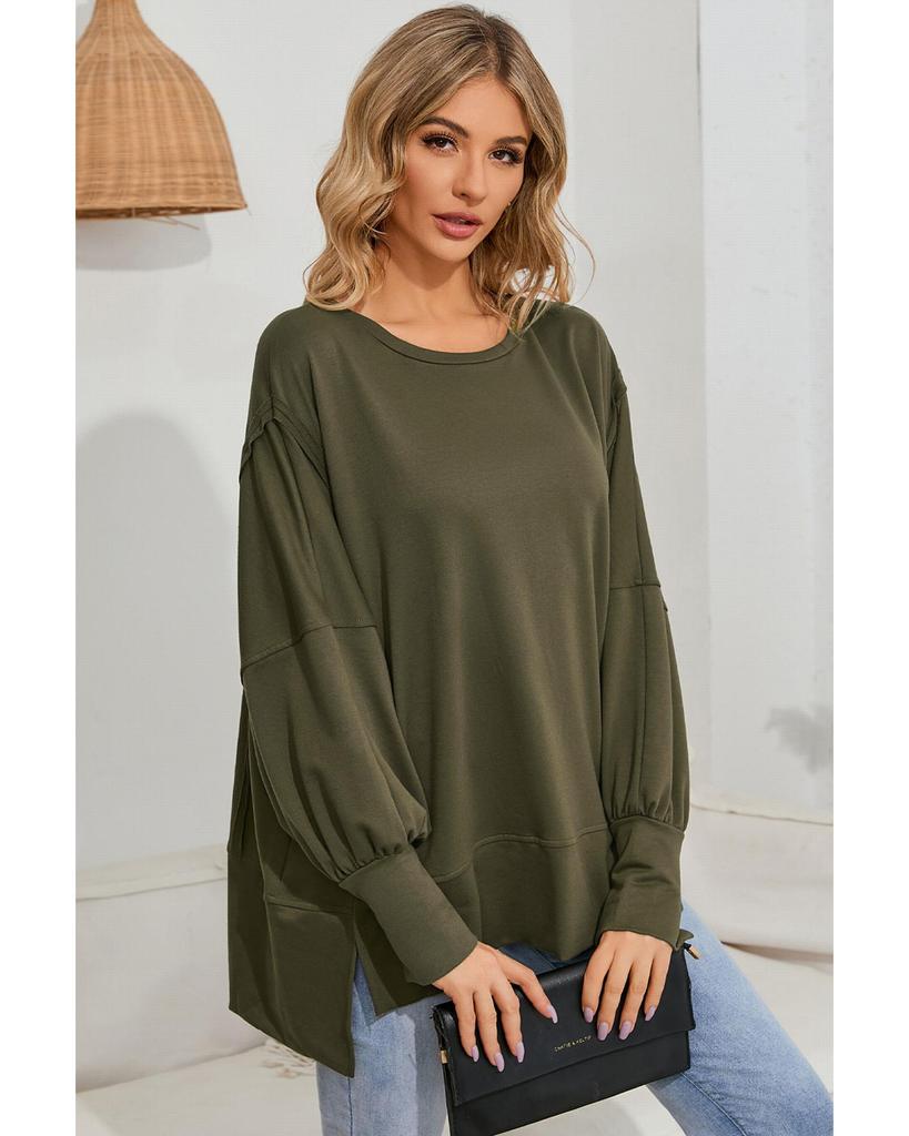 Azura Exchange Топ свободного кроя с заниженной линией плеч в стиле пэчворк