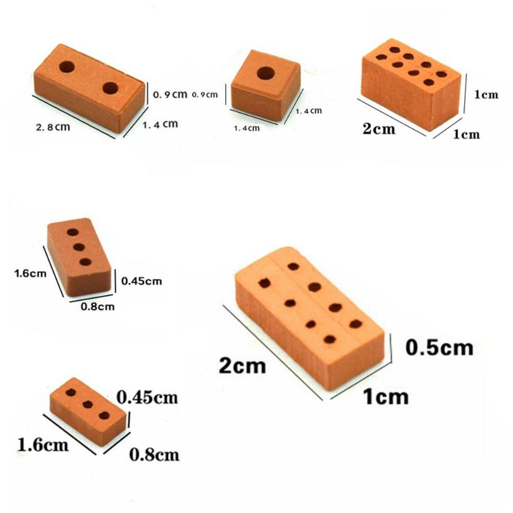 Durable Real Mini Bricks Model Small Simulation Mini Brick Model  Dollhouse Accessories