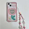 Браслет со смайликом, мультяшным цветком Ins, милый зеркальный чехол для телефона с милой улыбкой для Iphone 11 12 Promax 13 14 Pro Max, задняя крышка, капа